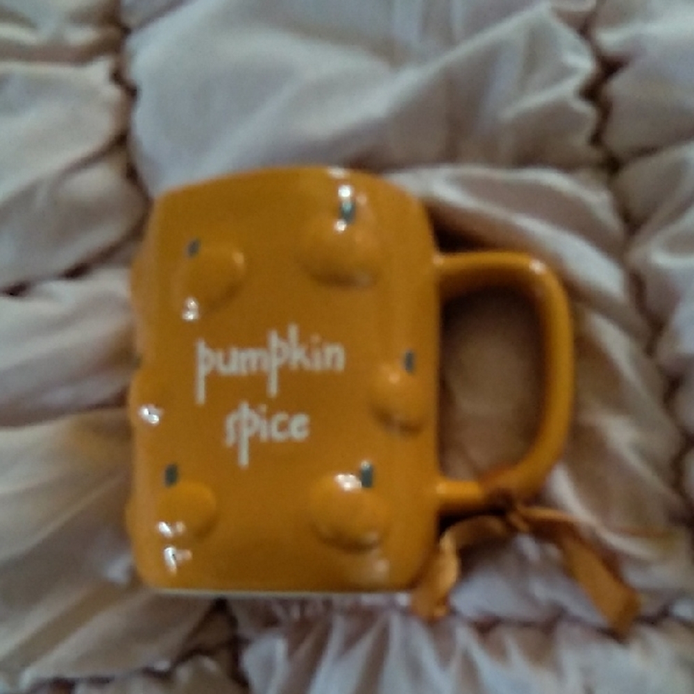 Pumpkin Spice Ceramic Mug - Orange - Rae DUNN